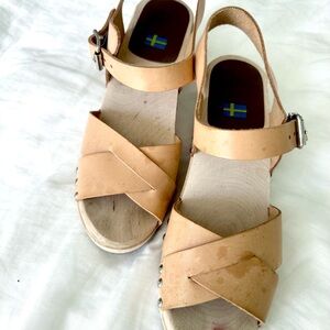 Made in Sweden Clogs MIA Tan Leather Women's Sandals